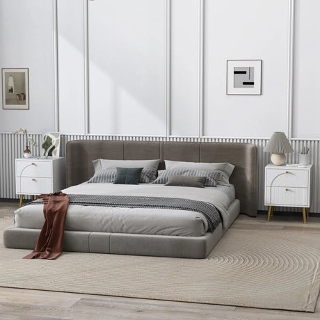 HOMCOM 2-Drawer Bedside Table Set of 2 - White