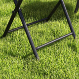 Outsunny Folding Rattan Garden Dining Table, 68 cm Round Rattan Garden Table with Water Ripple Tempered Glass Top, Wicker Edging  and Steel Frame for Outdoor, Patio, Grey