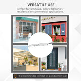 Outsunny Front Door Canopy Outdoor Awning Aluminium Rigid Plastic Polycarbonate Rain Shelter UV Water Rain Resistant 196 x 75cm Clear
