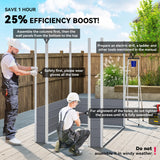 Outsunny 4.4ft x 6.2ft Aluminium Frame and Plastic Wall Shed, with Foundation - Grey