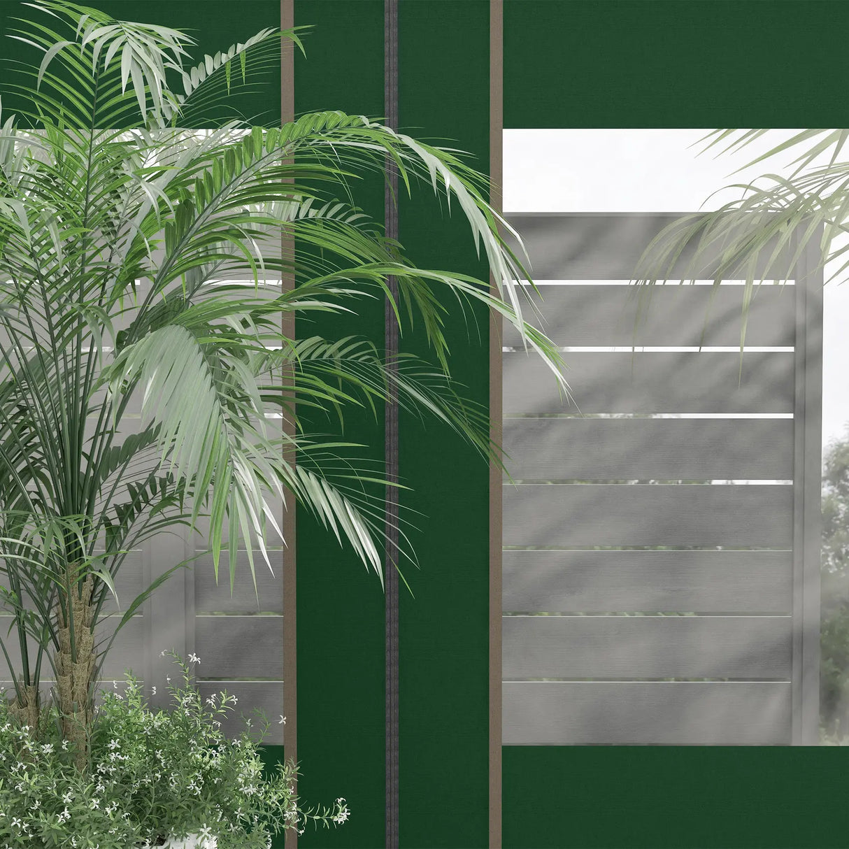 Outsunny Set of Two 295cm Replacement Canopy Walls - Green