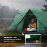 Outsunny 5-6 Man Dome Camping Tent - Dark Green