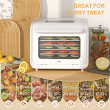 HOMCOM 35-70C Six-Tray Food Dehydrator - White