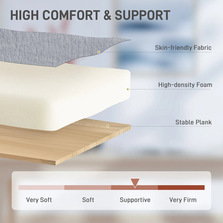 HOMCOM Faux Fur Rabbit Chair - Grey