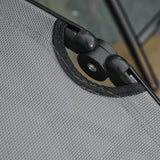 Outsunny Set of 2 Outdoor Sun Lounger 10-Position Adjustable Texteline Folding Reclining Chairs with Footrest for Patio Garden, Grey