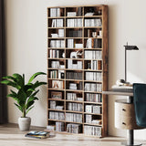 HOMCOM CD Storage Unit with Adjustable Shelves, 102 x 195 cm, Rustic Brown