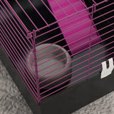 PawHut Chinchillas Small Rabbit Guinea Pig Small Animal Cage, Pet Playhouse, with Platform, Ramp, 71 x 46 x 47cm