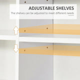 HOMCOM 33 Adjustable Compartment Storage Unit - White