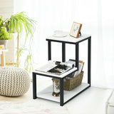 3-Tier Side End Table with Storage Rack for Living Room