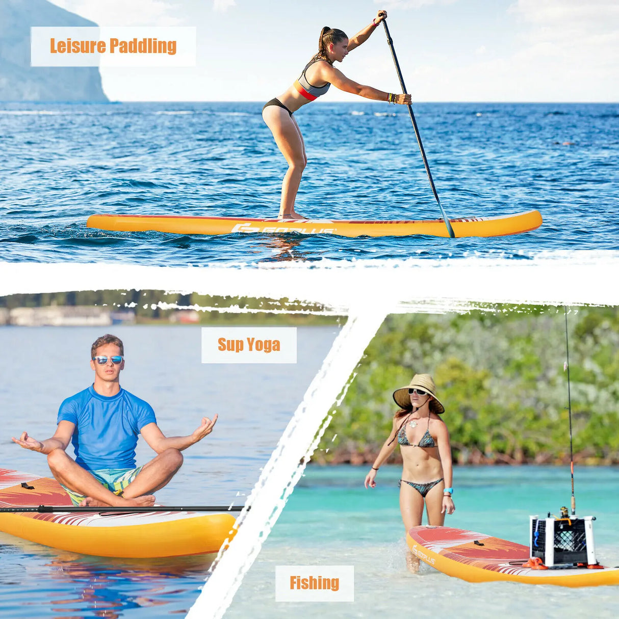 11 Feet Inflatable Stand Up board with Aluminum Paddle Pump