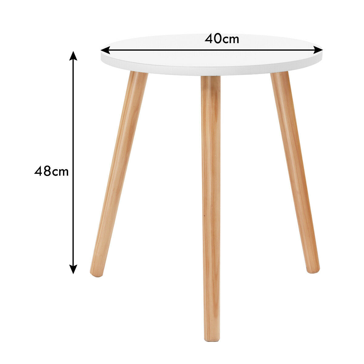 Multifunctional Round Side End Table with Modern Design for Living Room/Bedroom/Office
