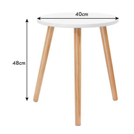 Multifunctional Round Side End Table with Modern Design for Living Room/Bedroom/Office