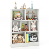 7-Cube Bookshelf with 2 Anti-Tipping Kits for Living Room Bedroom Kids Room-White