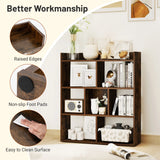 7 Cubes Open-back Bookshelf Home Storage Display Shelf-Coffee