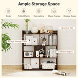 7 Cubes Open-back Bookshelf Home Storage Display Shelf-Coffee
