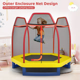 7 Feet Kids Recreational Bounce Jumper Trampoline-Red
