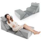 7-piece orthopedic wedge pillow set with washable cover, adjustable bed wedge pillow