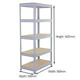 3 x Q-Rax Metal Racking Units 90 x 50 x 180cm Grey