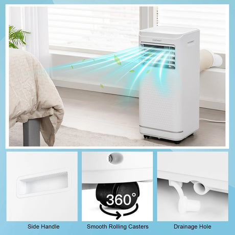 7000/9000 BTU 3-in-1 Portable Air Conditioner with Remote Control and 24H Timer-7000 BTU