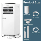 7000/9000 BTU 4-in-1 Portable AC Unit with Remote and App Control-7000 BTU