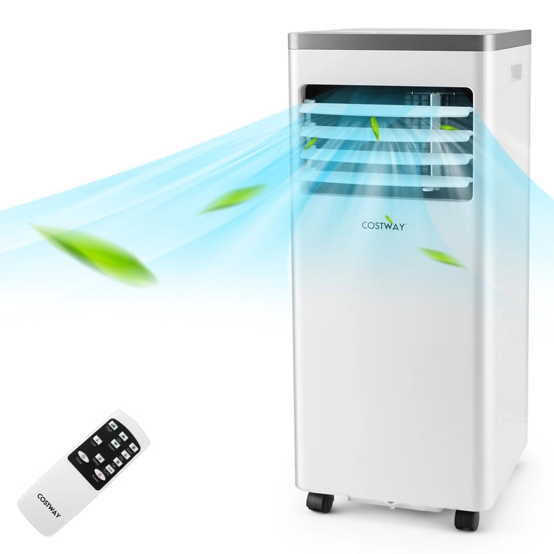 7000BTU Portable Air Conditioner with Remote Control and 24H Timer