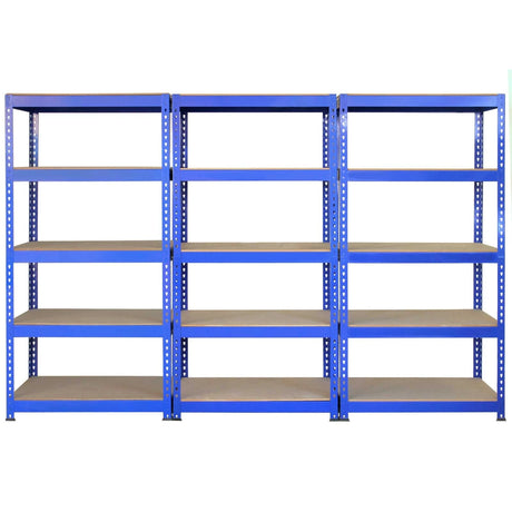 3 x Q-Rax Blue 120 x 50 x 180cm & 2 x Racking Blue 90 x 50 x 180cm