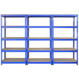 3 x 90cm Q-Rax Blue Metal Racking Units & Workbench