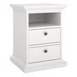 Paris Bedside 2 Drawers in White