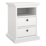 Paris Bedside 2 Drawers in White