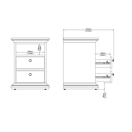 Paris Chest of 6 Drawers in White