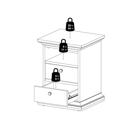 Paris Chest of 6 Drawers in White