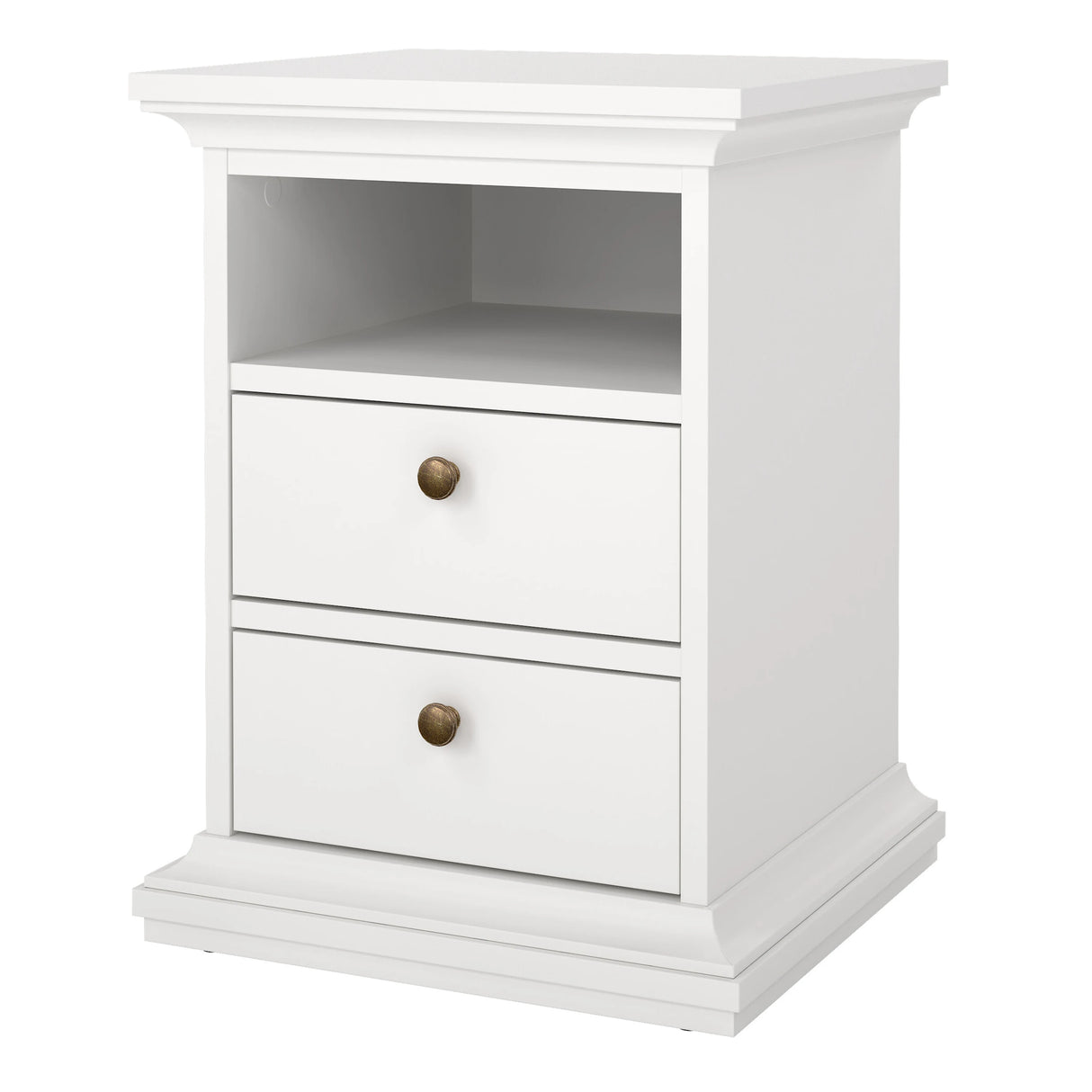 Paris Bedside 2 Drawers in White