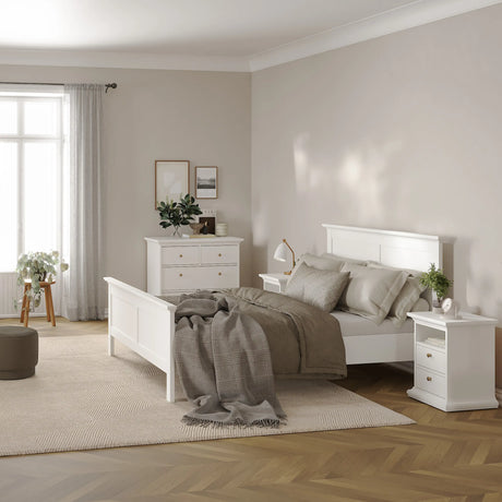 Paris Bedside 2 Drawers in White