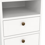 Paris Bedside 2 Drawers in White