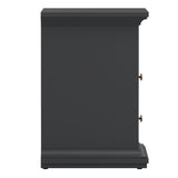 Paris Bedside 2 Drawers in Matt Grey