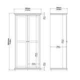 Paris Wardrobe with 2 Doors in Matt Grey