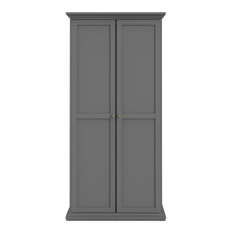 Paris Wardrobe with 2 Doors in Matt Grey