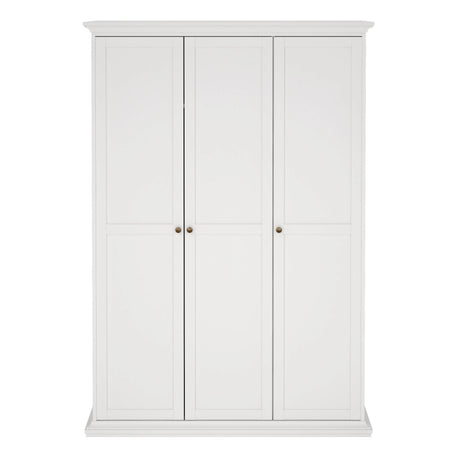 Paris Wardrobe with 3 Doors in White
