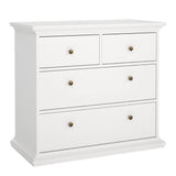 Paris Chest of 4 Drawers in White