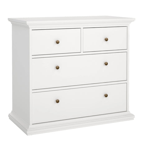 Paris Chest of 4 Drawers in White