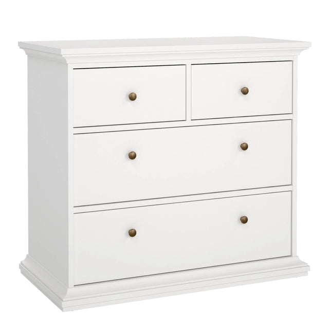 Paris Chest of 4 Drawers in White