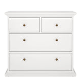Paris Chest of 4 Drawers in White