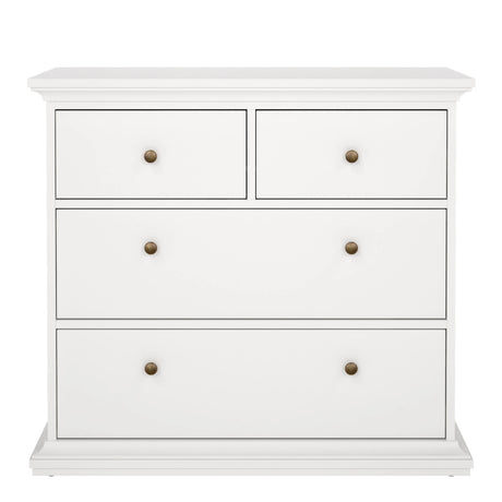 Paris Chest of 4 Drawers in White