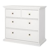 Paris Chest of 4 Drawers in White