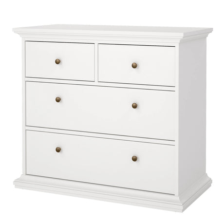 Paris Chest of 4 Drawers in White