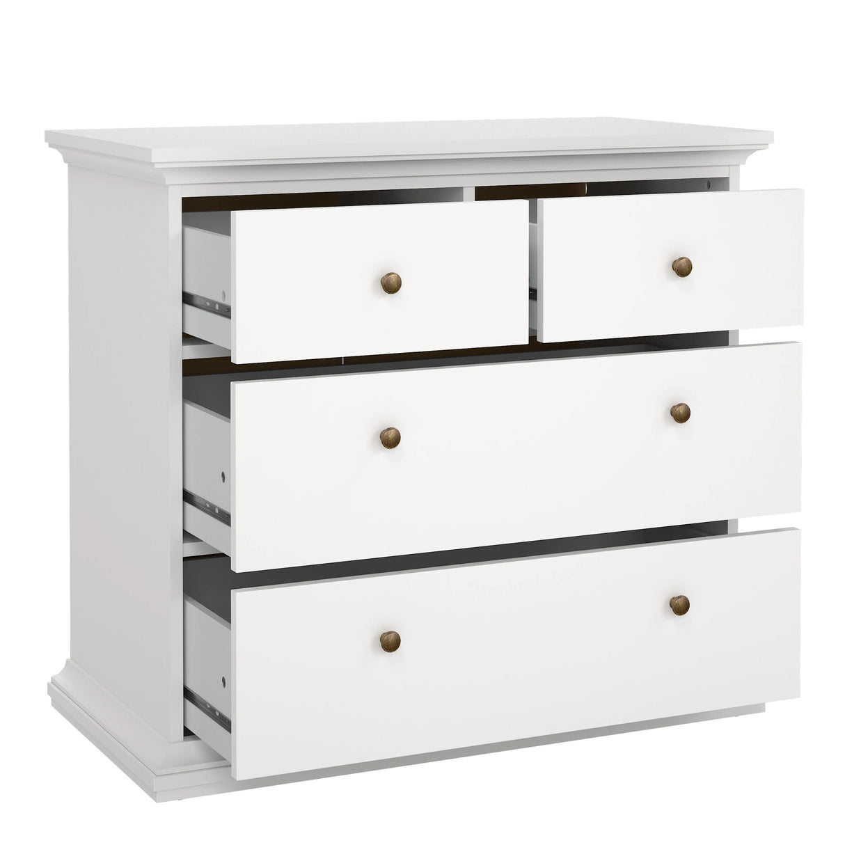 Paris Chest of 4 Drawers in White