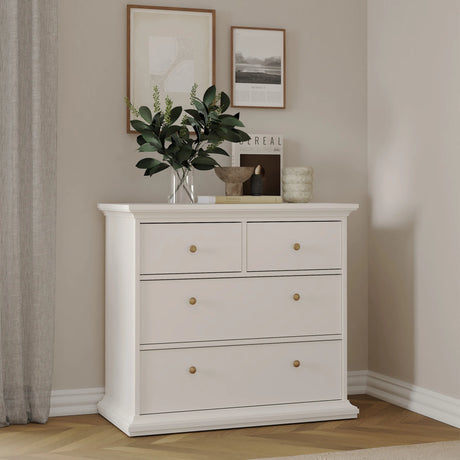 Paris Chest of 4 Drawers in White