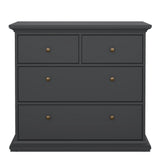 Paris Chest of 4 Drawers in Matt Grey