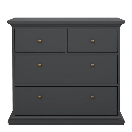 Paris Chest of 4 Drawers in Matt Grey
