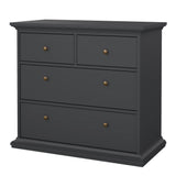 Paris Chest of 4 Drawers in Matt Grey